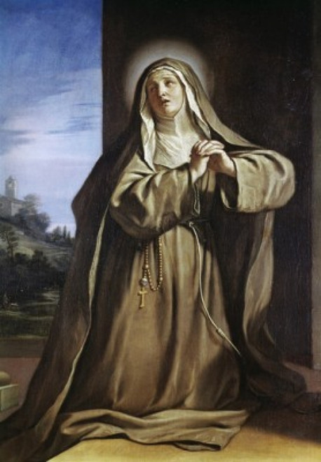 Saint Margarita da Cortona  Giovanni Francesco B. Guercino Poster Print - Item # VARSAL900103742