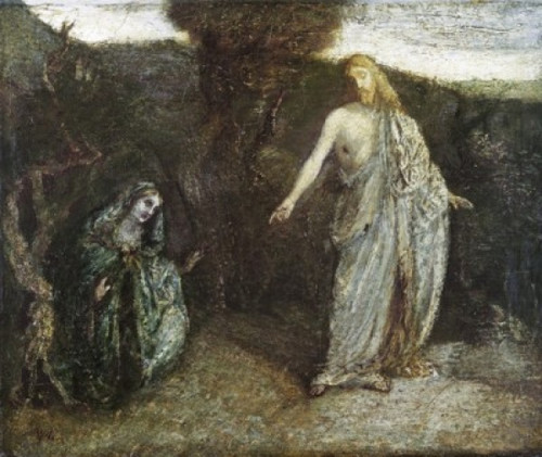 Christ Appearing to Mary  Albert Pinkham Ryder   Oil on canvas  Smithsonian Institution Washington  D.C.  USA Poster Print - Item # VARSAL260324