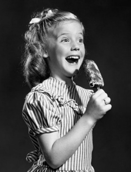 Close-up of a girl eating an ice cream Poster Print - Item # VARSAL2553318B