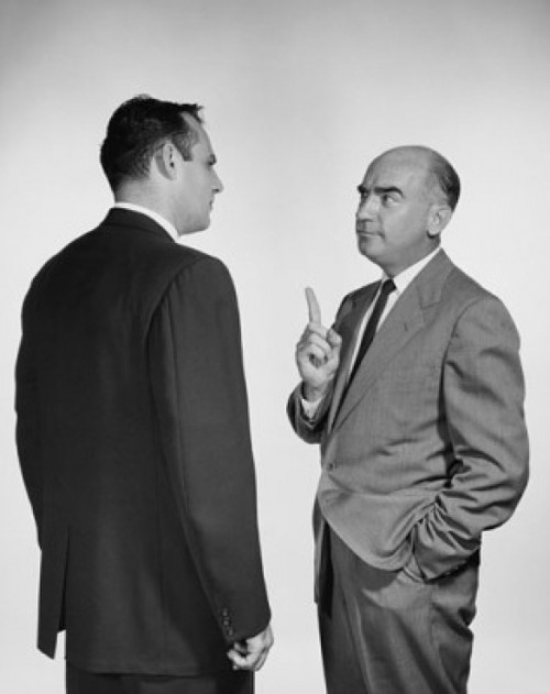 Two businessmen talking to each other Poster Print - Item # VARSAL25541657