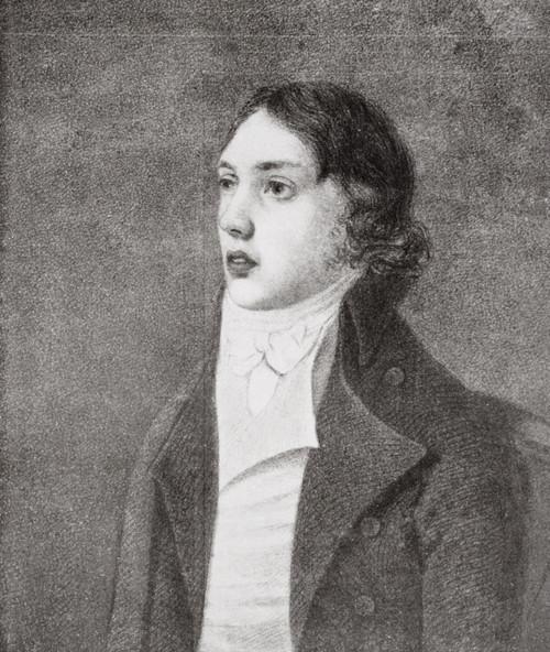 Samuel Taylor Coleridge,1772_1834. English Poet, Critic And Philosopher. Drawn In 1798 By Hancock. From The Book The Life Of Charles Lamb Volume I By E V Lucas Published 1905. PosterPrint - Item # VARDPI1859081