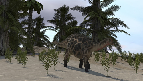 Dicraeosaurus walking through a desert environment Poster Print - Item # VARPSTKVA600065P