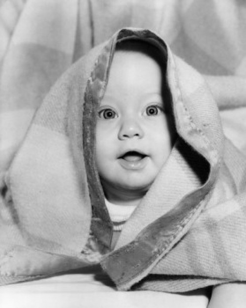 Portrait of baby under blanket Poster Print - Item # VARSAL2551167A