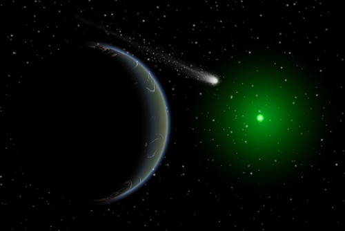 A comet passing a distant alien world Poster Print - Item # VARPSTMAS100632S