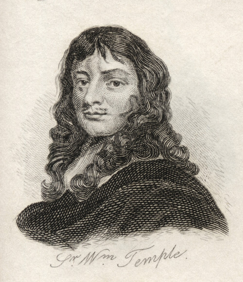 Sir William Temple 1St Baronet 1628 _ 1699 British Statesman And Essayist From The Book Crabbs Historical Dictionary Published 1825 PosterPrint - Item # VARDPI1855694