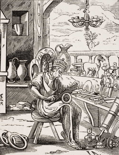 Coppersmith. 19Th Century Reproduction Of 16Th Century Woodcut By Jost Amman PosterPrint - Item # VARDPI1857974