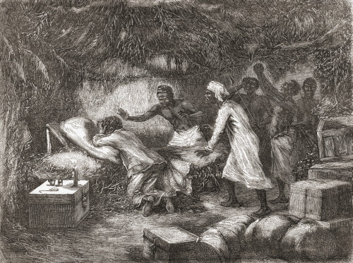 Death Of Dr. David Livingstone In The Village Of Tchitammbo, Africa In 1873. Dr. David Livingstone, 1813 To 1873. Scottish Missionary And Explorer. From El Mundo En La Mano Published 1878. PosterPrint - Item # VARDPI1903635