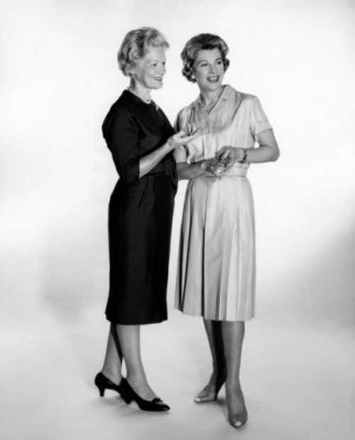Studio shot of two women talking Poster Print - Item # VARSAL25549098