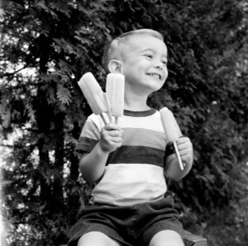 Boy eating ice-cream Poster Print - Item # VARSAL255418704