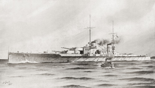 The German Battle Cruiser, Lutzow, Badly Damaged By The British Fleet In The Battle Of Jutland Bank, During World War I. From The Year 1916 Illustrated. PosterPrint - Item # VARDPI2221994 The German Battle Cruiser, Lutzow, Badly Damaged By The British Fleet In The Battle Of Jutland Bank, During World War I. From The Year 1916 Illustrated. PosterPrint - Item # VARDPI2221994