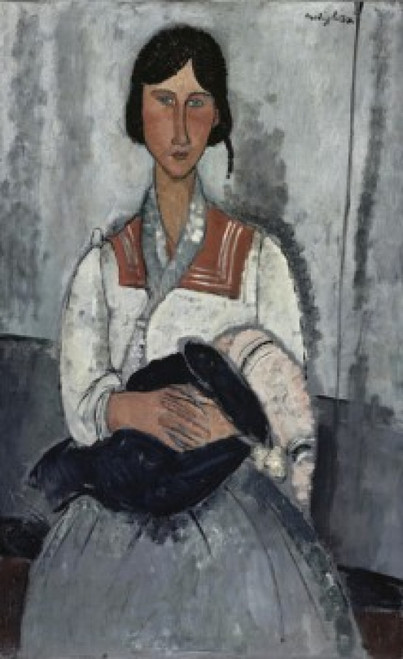 Gypsy Woman with Baby   1919   Amedeo Modigliani  Oil on canvas    National Gallery of Art  Washington  D.C.  Poster Print - Item # VARSAL260144