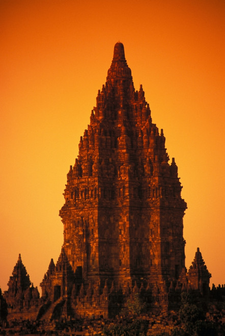 Indonesia, Java, Prambanan, Shiva Mahadeva Temple Stone Architecture At Sunset PosterPrint - Item # VARDPI1988676