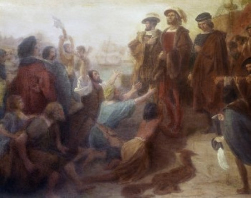 Return of Columbus In Chains  To Cadiz  Emanuel Gottlieb Leutze Poster Print - Item # VARSAL900104941