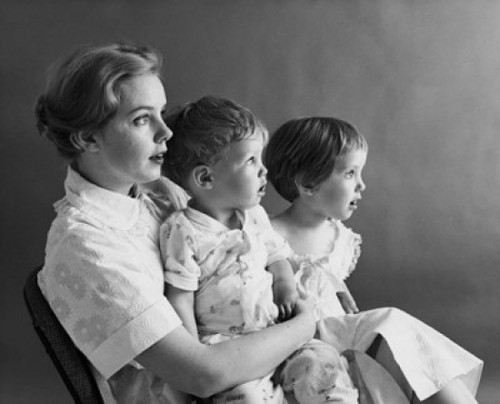 Mid adult woman sitting with her two children Poster Print - Item # VARSAL2551409C