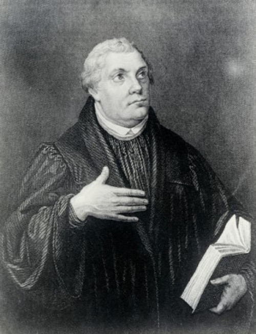 Martin Luther  Founder of Protestantism  Engraving after painting by  Lucas Cranach the Elder  Poster Print - Item # VARSAL995103291