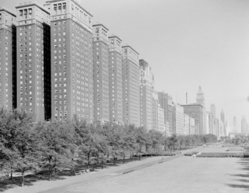 USA  Illinois  Chicago  Conrad Hilton Hotel on Michigan Boulevard Poster Print - Item # VARSAL255418532