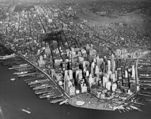 Aerial view of buildings in a city  New York City  New York State  USA Poster Print - Item # VARSAL25525400