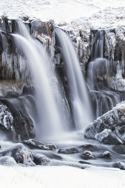 The lower portion of the waterfall, Guggafoss in Southern Iceland; Iceland PosterPrint - Item # VARDPI12275980