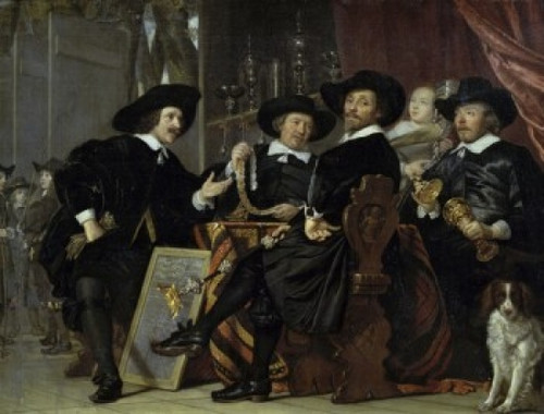 The Chamber of Crossbowmen at St. Sebastian in Amsterdam   17th C.  Bartholomeus van der Helst  Musee du Louvre  Paris Poster Print - Item # VARSAL11582346