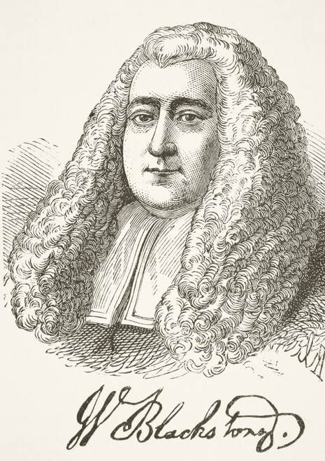 Sir William Blackstone 1723 _ 1780. English Jurist And Professor. From The National And Domestic History Of England By William Aubrey Published London Circa 1890 PosterPrint - Item # VARDPI1856337