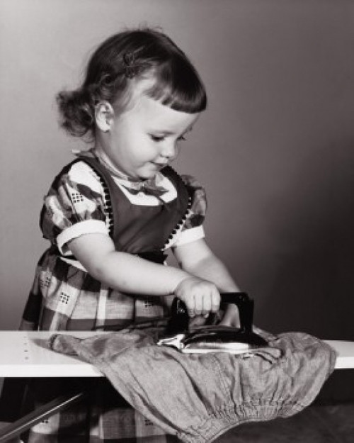 Girl ironing her dress Poster Print - Item # VARSAL2553253