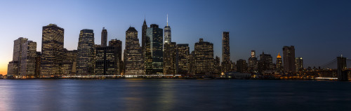 Lower Manhattan skyline at sunset; New York City, New York, United States of America PosterPrint - Item # VARDPI12305170