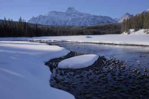 Winter On The Athabasca River In The Canadian Rockies, Jasper National Park, Alberta PosterPrint - Item # VARDPI2032644