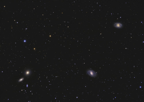 Leo I galaxy cluster showing Messier 95, Messier 96, and Messier 105 Poster Print - Item # VARPSTFEN200012S