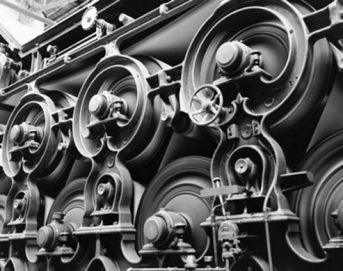 Close-up of paper making machine in a paper mill Poster Print - Item # VARSAL25535115