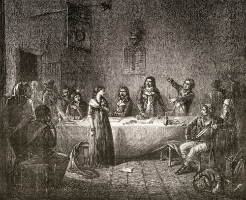 Aimee Cecile Renault, 1774-1794, In Front Of The Revolutionary Committee, 17 June 1794. From Histoire De La Revolution Francaise By Louis Blanc PosterPrint - Item # VARDPI1858087