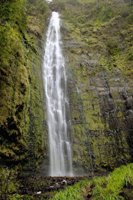 Hawaii, Maui, A waterfall in Kipahulu with lush foliage. PosterPrint - Item # VARDPI2116643