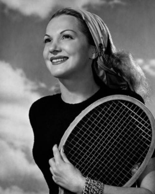 Close-up of young woman holding tennis racket Poster Print - Item # VARSAL2553656