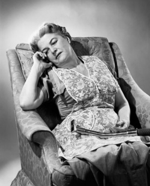 Close-up of a senior woman sleeping on an armchair Poster Print - Item # VARSAL2552886