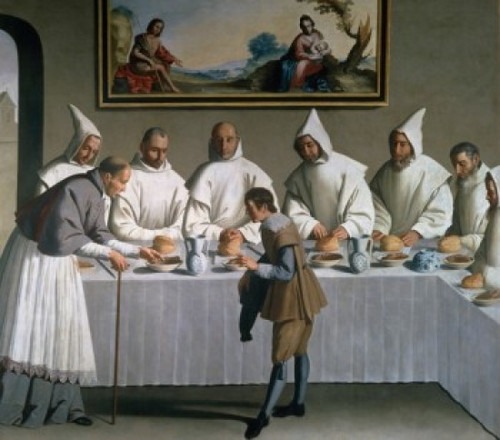 Miracle of Saint Hughes by Francisco de Zurbaran   17th Century     Spain   Seville   Musee des Beaux Arts Poster Print - Item # VARSAL11582163