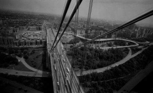 USA  New York State  New York City  Air view of George Washington Bridge Poster Print - Item # VARSAL255424835