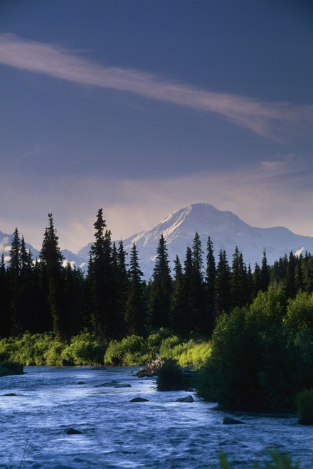 Mt Mckinley W/ River Summer Scenic Southside View Sc Ak PosterPrint - Item # VARDPI2133501