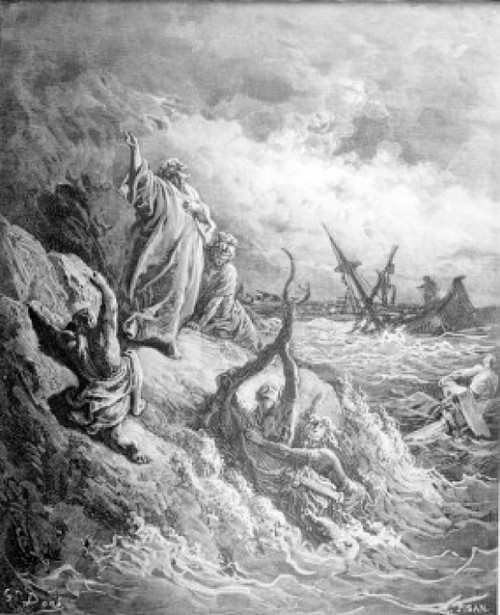 Saint Paul Landing at Malta by Gustave Dore  1832-1883 Poster Print - Item # VARSAL99587143