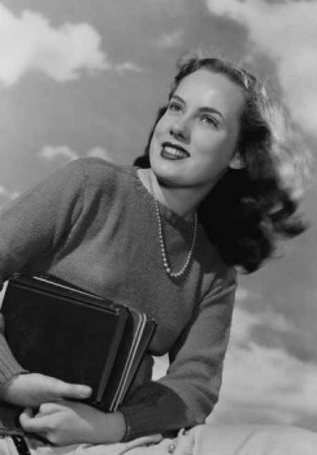 Portrait of female student against sky Poster Print - Item # VARSAL255418465