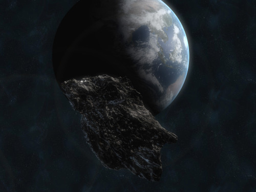 Asteroid in front of the Earth Poster Print - Item # VARPSTKAU100008S