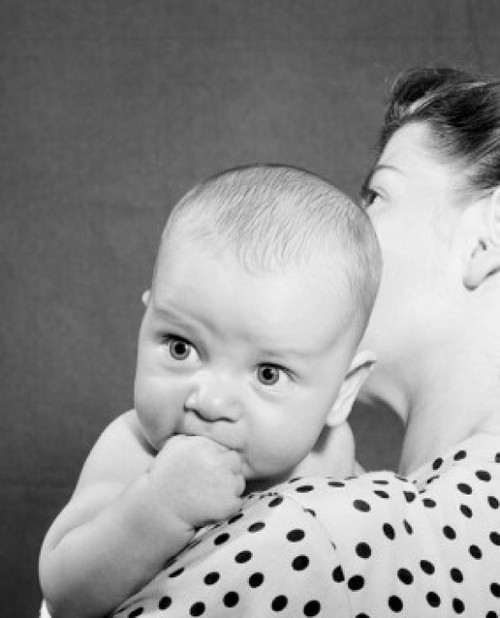 Portrait of baby with hand in mouth Poster Print - Item # VARSAL2559822A