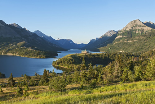 Prince of Wales Hotel near Waterton Lake, Waterton Lakes National Park; Alberta, Canada PosterPrint