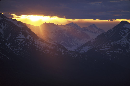 Sunset Chilkat Mtns Near Canadian Border Ak Southeast Summer Scenic Landscape Clouds PosterPrint - Item # VARDPI2172070