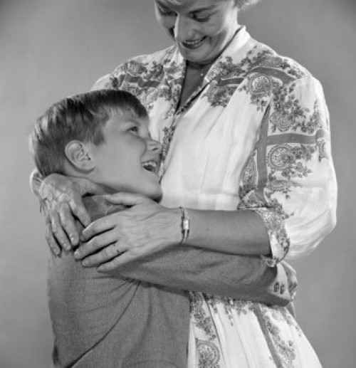 Son hugging mother Poster Print - Item # VARSAL255418365