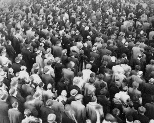 High angle view of a crowd of people standing Poster Print - Item # VARSAL255269
