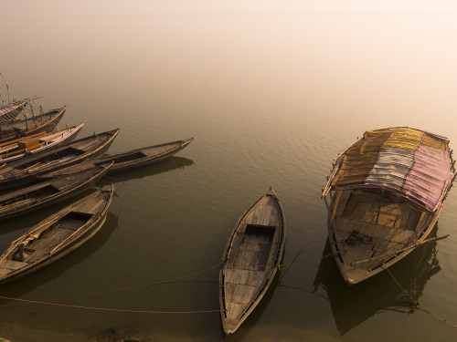 Boats In The Water, Varanasi, India PosterPrint - Item # VARDPI1827538