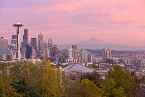 Skylines in a city, Seattle, Washington State, USA Poster Print - Item # VARPPI169669