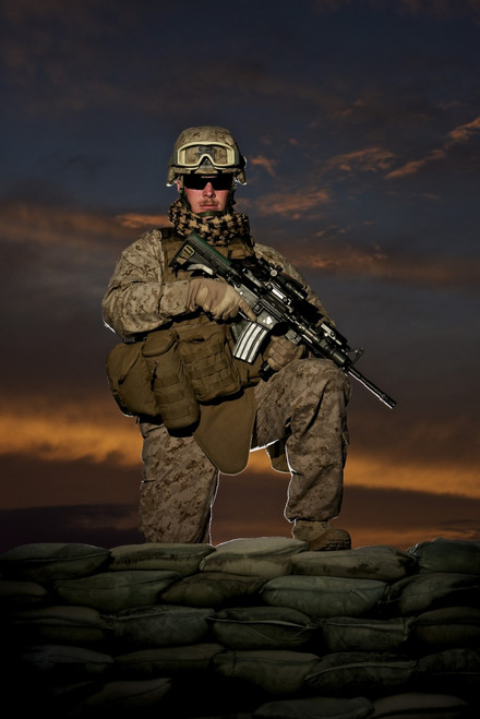 Portrait of a U.S. Marine in uniform Poster Print - Item # VARPSTTMO100504M