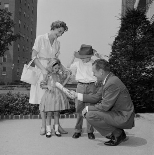USA  Portrait of family with two children Poster Print - Item # VARSAL255424800