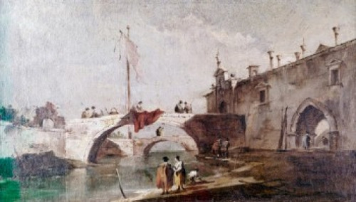 Bridge in Venice by Canaletto  1697-1768 Poster Print - Item # VARSAL900100260