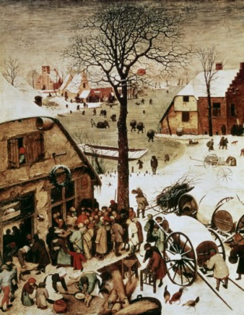 The Census At Bethlehem - Detail 1566 Pieter Bruegel the Elder Oil On Wood Panel Royal Museums of Art & History  Brussels  Belgium Poster Print - Item # VARSAL900122823